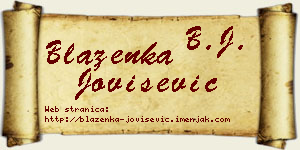 Blaženka Jovišević vizit kartica